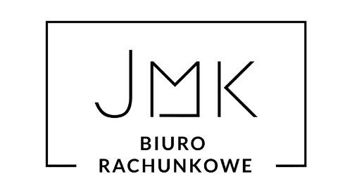 Logo firmy JMK Biuro Rachunkowe, specjalizujące się w usługach księgowych i finansowych.
